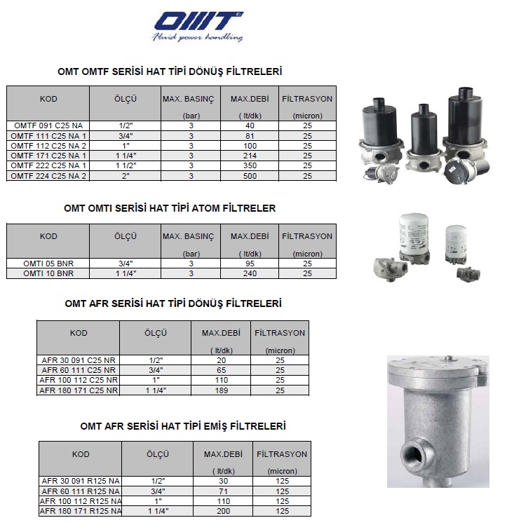 omt filitreler